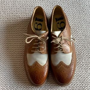 COPY - 1901 Nordstrom MSWING IT Chili/White Brown Wingtip Oxfords - 9.5 M